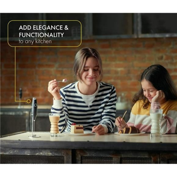 Milk Frother Black - Drink Mixer - Handheld Foam Maker - Picture 6 of 6